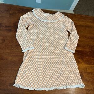 Charming Lila & Hayes Littles Loungewear Kids' Orange and White Dress size 8